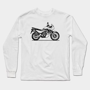 XL600VR Transalp Motorcycle Sketch Art Long Sleeve T-Shirt